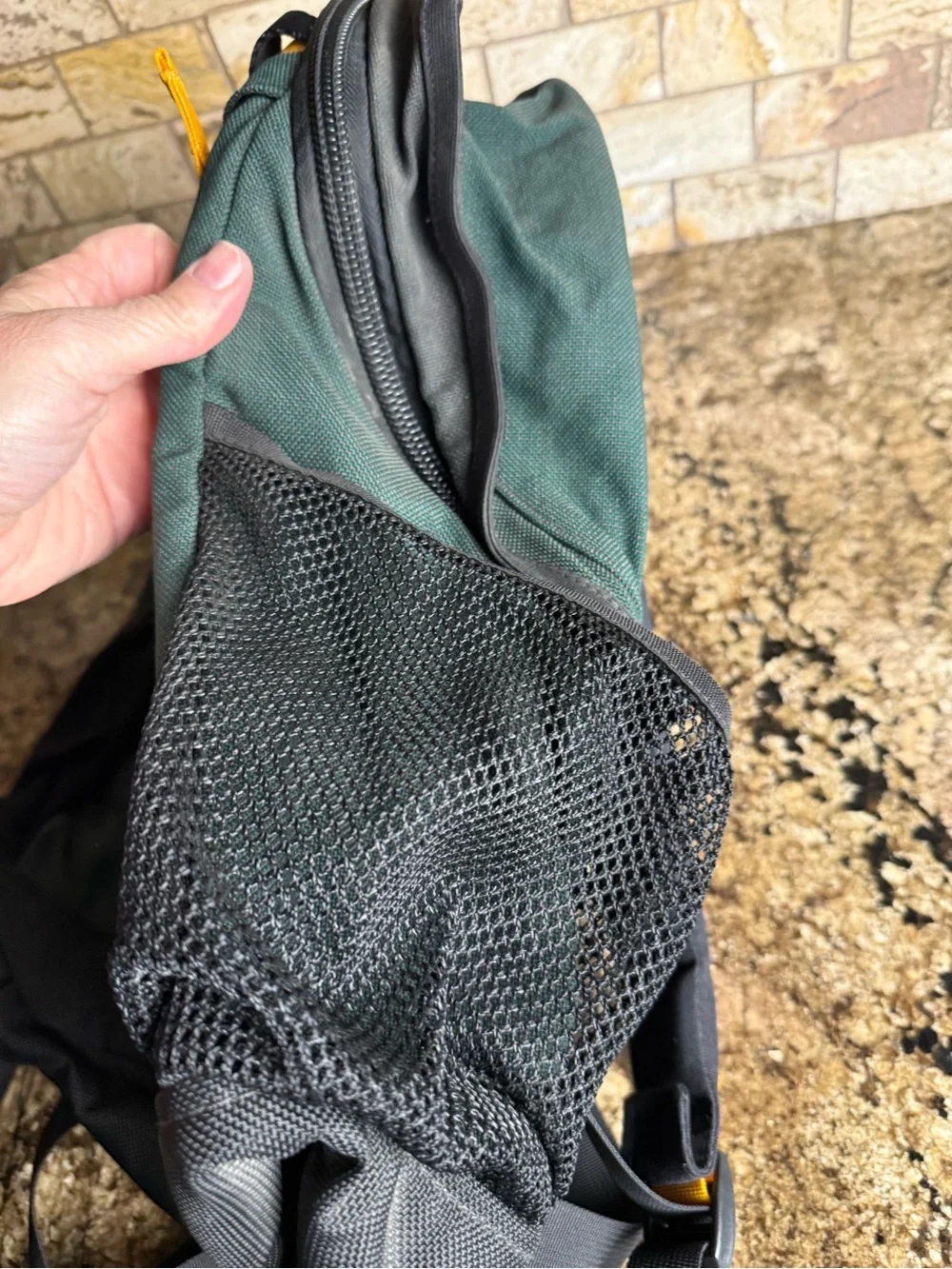 Vintage L.L. Bean Tech Hiking Backpack Green / Black / Yellow Gorpcore EUC Clean